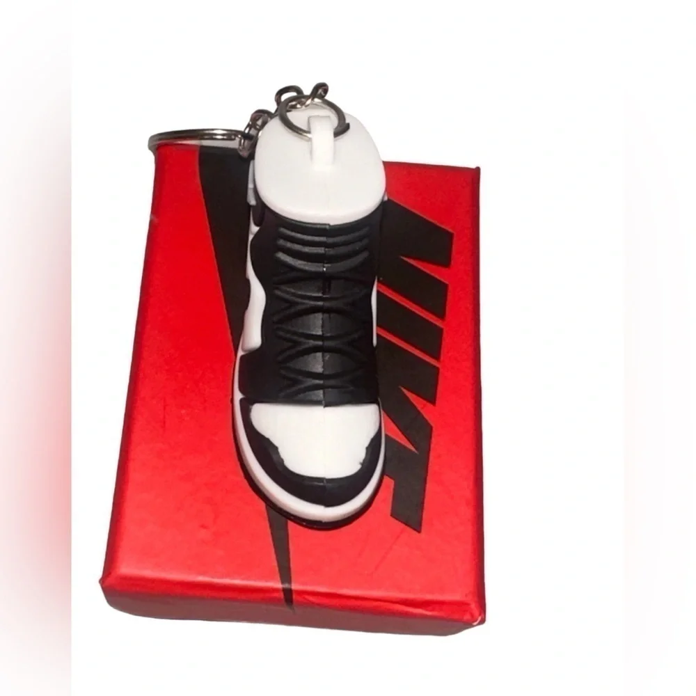Air Jordan 1 High Top Nike Key Chain/ Bag Charm Black & White Comes w/box